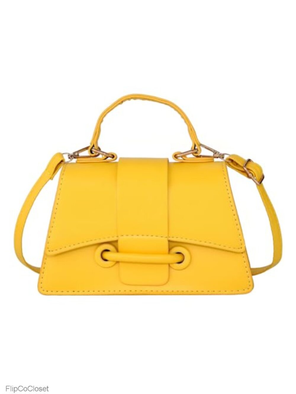 Mini Top Handle Handbag Women PU Leather Detachable Strap Everyday Purse
